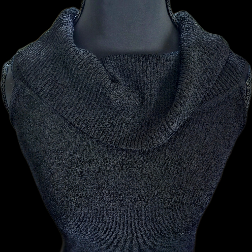 WHBM White House Black Market Sleeveless Cowlneck Knit Pullover Vest/Sweater- S